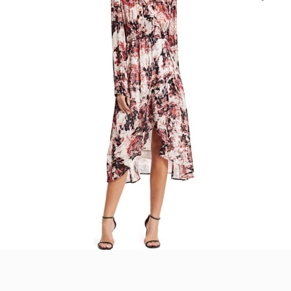 IRO Asymmetrical Dress - Pink and Black Floral Size 36 See Mesurements Small US